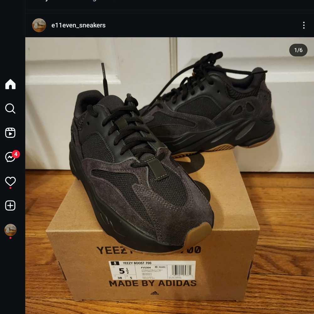 Adidas Yeezy Boost 700 V2 Black Sneakers